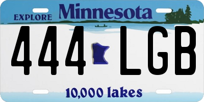 MN license plate 444LGB