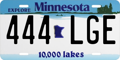 MN license plate 444LGE