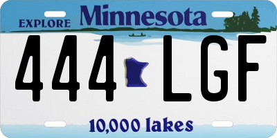 MN license plate 444LGF
