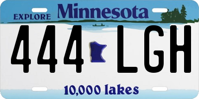 MN license plate 444LGH