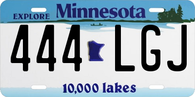 MN license plate 444LGJ