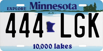 MN license plate 444LGK