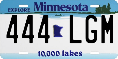MN license plate 444LGM