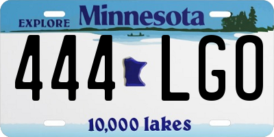 MN license plate 444LGO