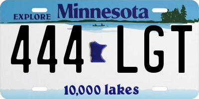 MN license plate 444LGT
