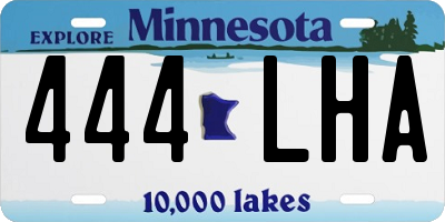 MN license plate 444LHA