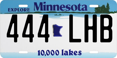 MN license plate 444LHB