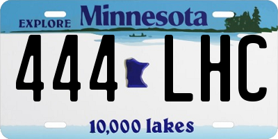 MN license plate 444LHC
