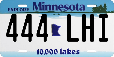 MN license plate 444LHI