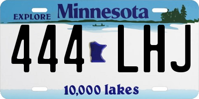 MN license plate 444LHJ