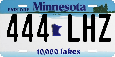 MN license plate 444LHZ