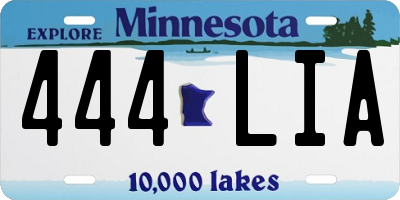 MN license plate 444LIA