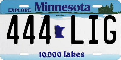MN license plate 444LIG
