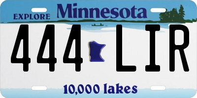 MN license plate 444LIR