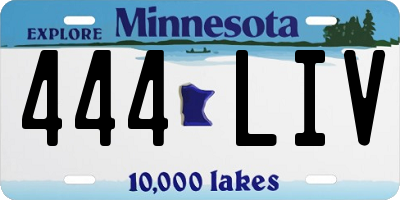 MN license plate 444LIV
