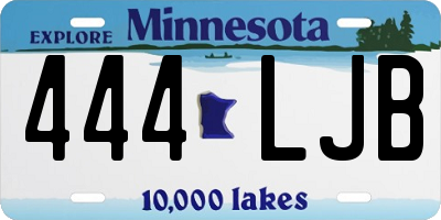 MN license plate 444LJB