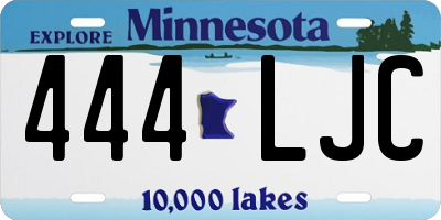MN license plate 444LJC