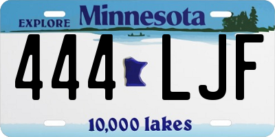 MN license plate 444LJF