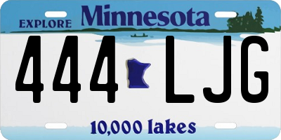 MN license plate 444LJG