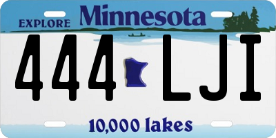 MN license plate 444LJI