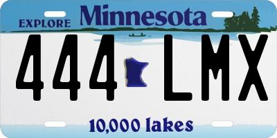 MN license plate 444LMX