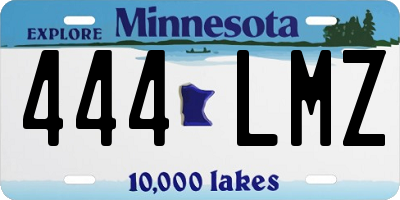 MN license plate 444LMZ