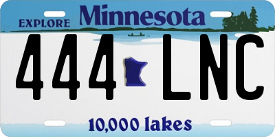 MN license plate 444LNC