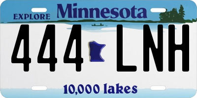 MN license plate 444LNH