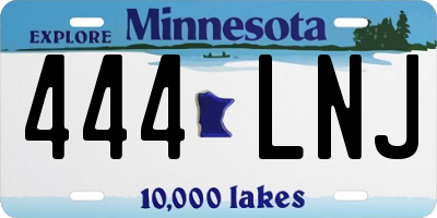 MN license plate 444LNJ