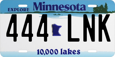 MN license plate 444LNK