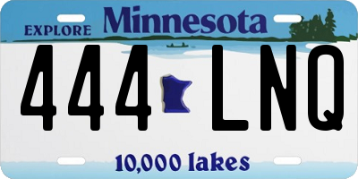 MN license plate 444LNQ