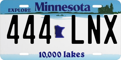 MN license plate 444LNX