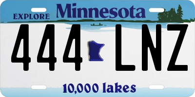 MN license plate 444LNZ