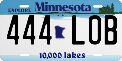 MN license plate 444LOB
