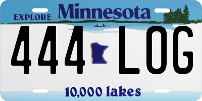 MN license plate 444LOG