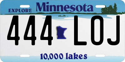 MN license plate 444LOJ