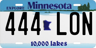 MN license plate 444LON