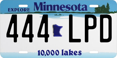 MN license plate 444LPD