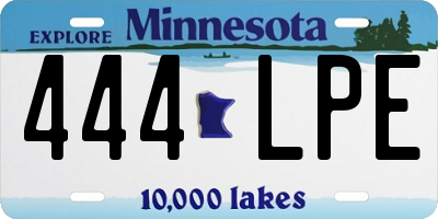 MN license plate 444LPE