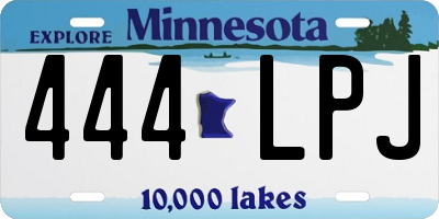 MN license plate 444LPJ