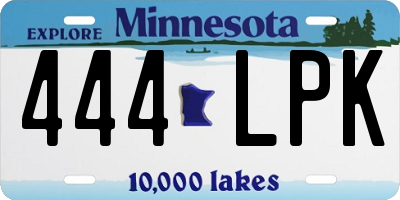 MN license plate 444LPK