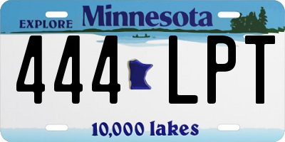 MN license plate 444LPT