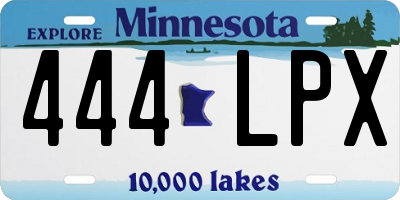 MN license plate 444LPX
