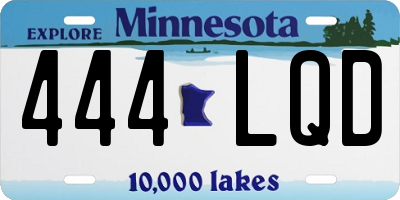 MN license plate 444LQD