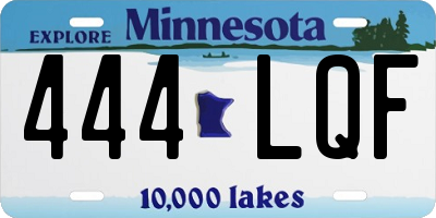MN license plate 444LQF