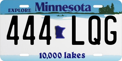 MN license plate 444LQG