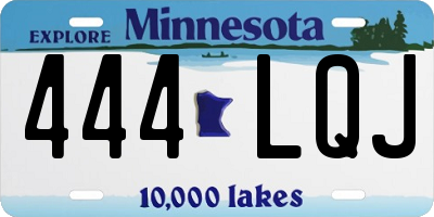 MN license plate 444LQJ