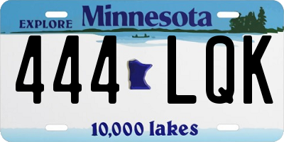 MN license plate 444LQK