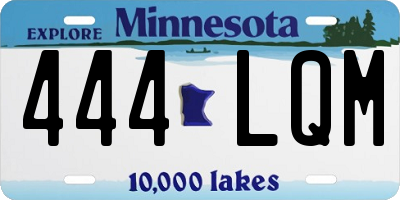 MN license plate 444LQM