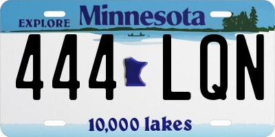 MN license plate 444LQN